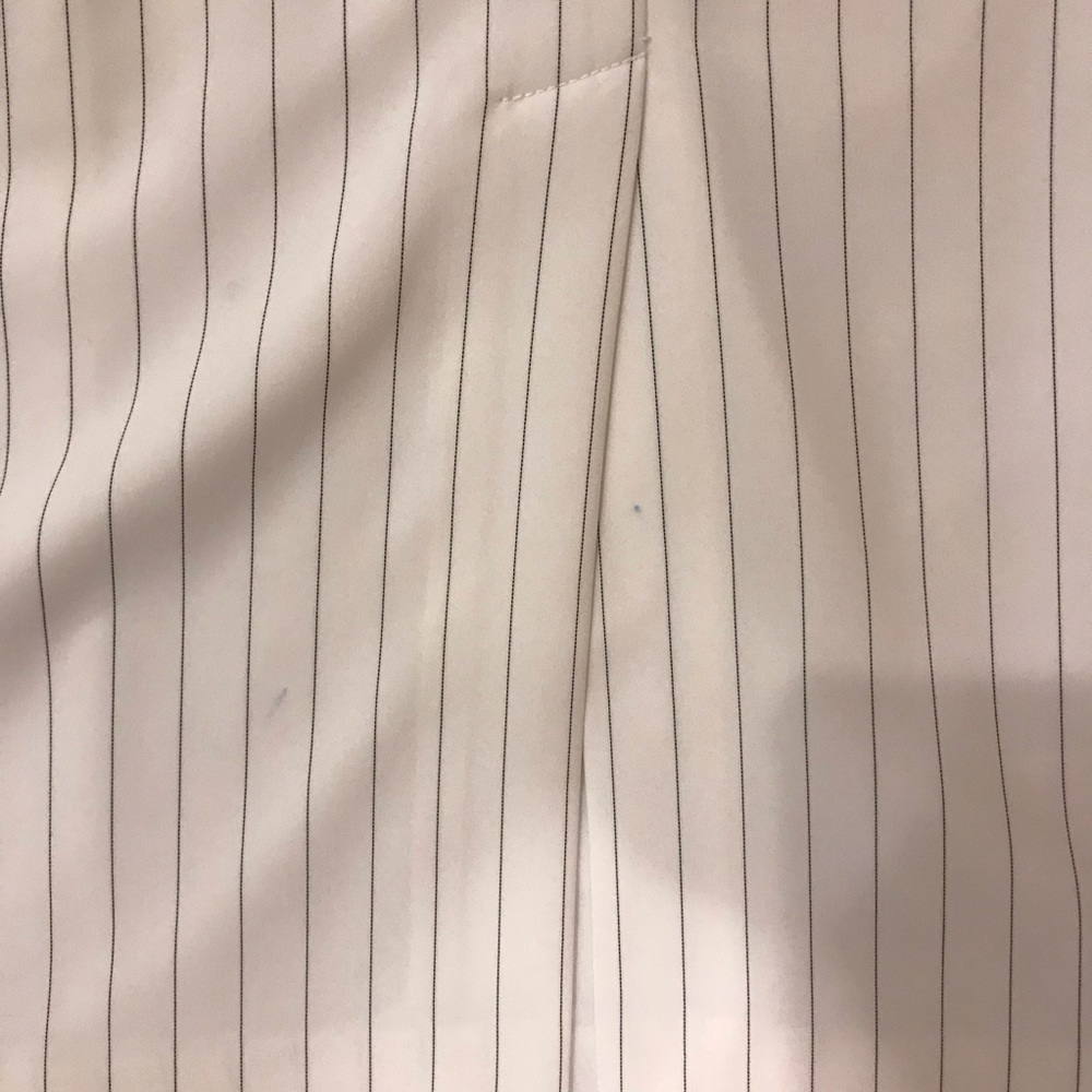 Metisu white & navy striped faux-wrap dress Size M. Excellent used condition. - Picture 10 of 15